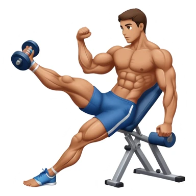 bodybuilder forearm on legs curl sticker