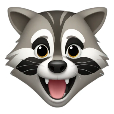 Cartoon Raccoon celebrating sticker