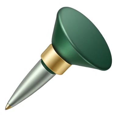 dark green pushpin with light beige tip sticker
