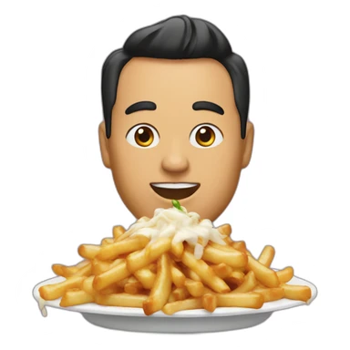 poutine with kin joun houng sticker