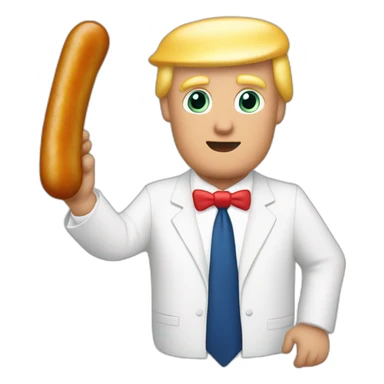 trump-holding-his-sausage sticker