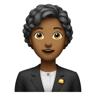 woman giving a speech sticker