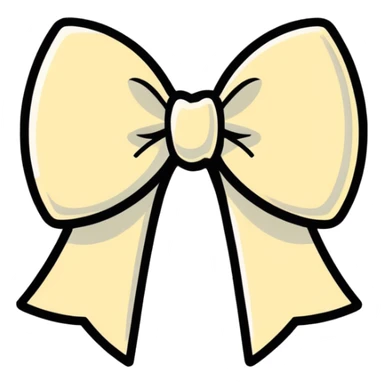 pearl bow sticker