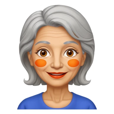 An Italian 60-year-old grandmother who is a genuine burst of sunshine and her favorite lipstick color is orange sticker