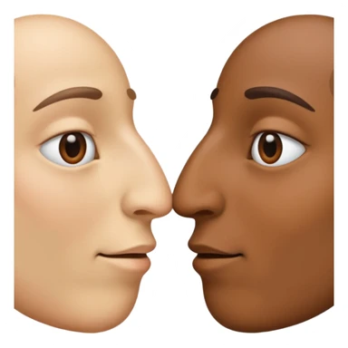 Two noses facing each other  sticker