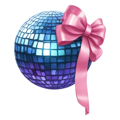Disco Ball with a bow sticker