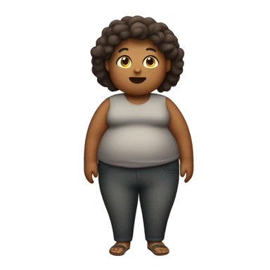 Skinny fat person  sticker