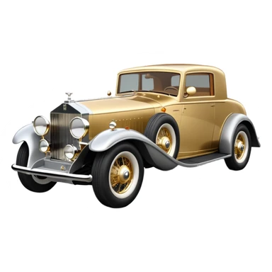 Gold silver wine 1932 Rolls Royce coupe hotrod sticker