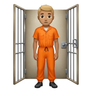 prison cell with a guy sticker