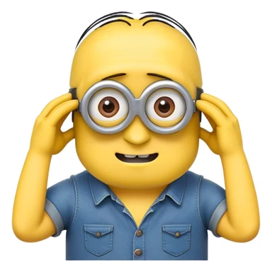 Minion covering ears sticker