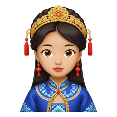 chinese girl in traditional costume sticker