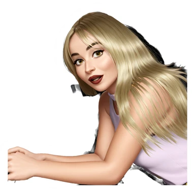 blonde girl with crown instrument sticker