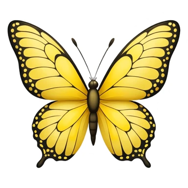 yellow butterfly sticker