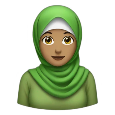 hijabi with green yes sticker