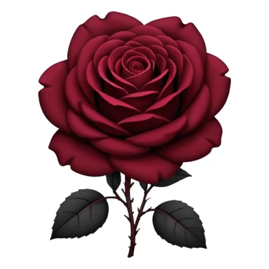 black rose, without green leaves, just flower sticker