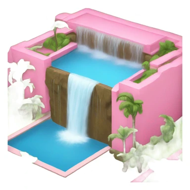 Pink pool with a waterfall  sticker