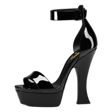 Ysl TRIBUTE heel SANDAL black PATENT LEATHER sticker