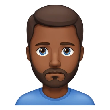 "- Nam
- 40 tuổi
- Da đen
- Tóc nâu hạt dẻ 
- Mắt xanh nước biển, có râu
- Mặt buồn
" sticker