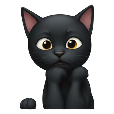 black cat facepalm sticker