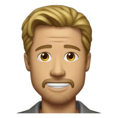 brad pitt lunnete sticker