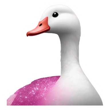 Pink ombre goose with glitter no white  sticker