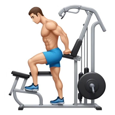 side-view triceps-machine exercise sticker
