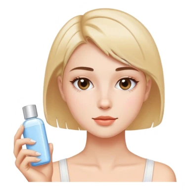 Skincare girl short hair  sticker