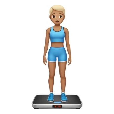 standing on digital scales sticker