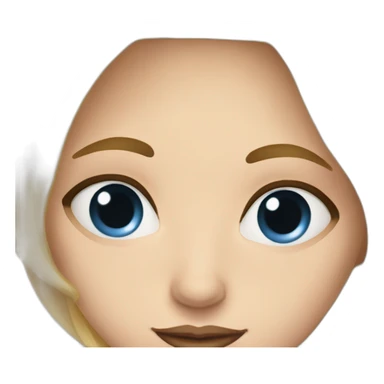 Femme blonde yeux bleus peintre sticker