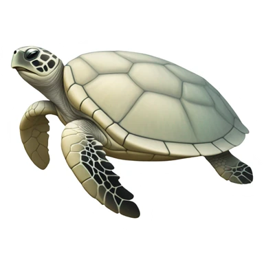 White Pastel sea turtle sticker
