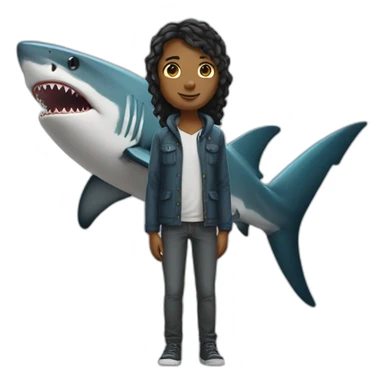 people who stand shark sticker