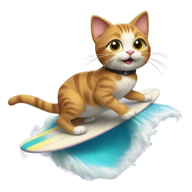 CAT surving on a Wave  sticker