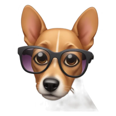 Pincher Dog with sunglasses sticker