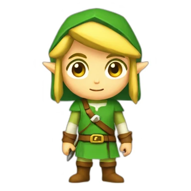 Zelda link standing sticker