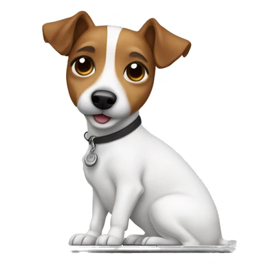 Jack russel with laptop sticker