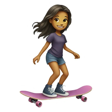 Girl on a skateboard sticker