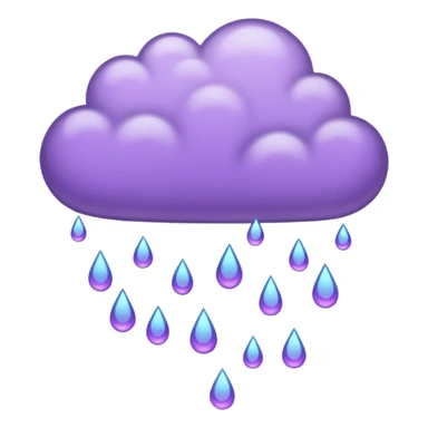 Purple Rain dancing down from cloud sticker