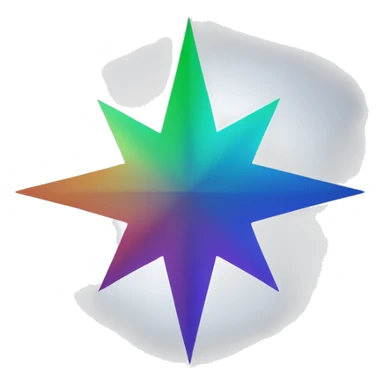 gradient north star sticker