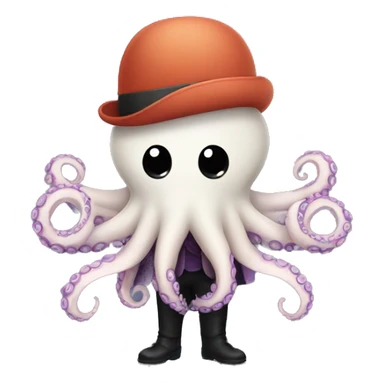 octopus in costume sticker