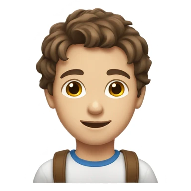 brown haired boy portrait sticker