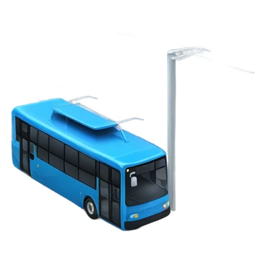modern trolleybus blue sticker