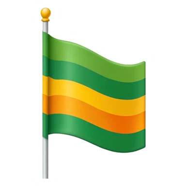 Flag with three horizontal stripes - orange at the top, yellow in the middle, and green at the bottom.  sticker