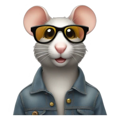 Rat lunettes de soleil sticker