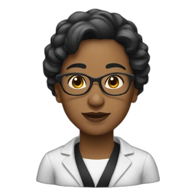 Profesora cabello negro francés sticker