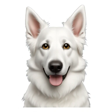 White swiss shepherd sticker