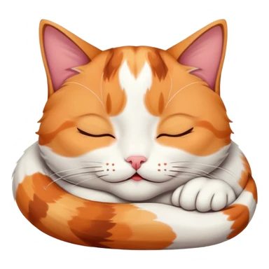 Cat sleeping happy sticker