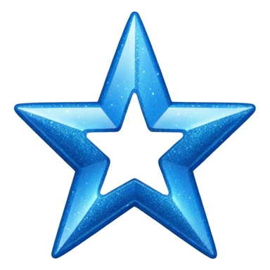 icon instagram em forma de estrela glitter blue sticker