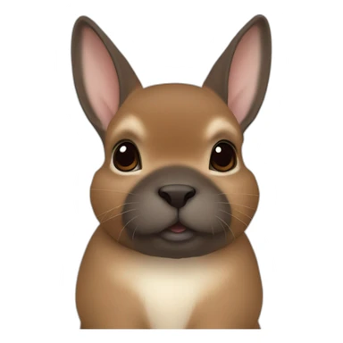 brown netherland dwarf with dark nose sticker