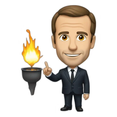 Macron fumé un join sticker