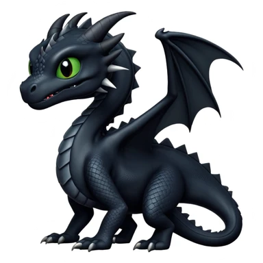 Dragón negro furia nocturna sticker